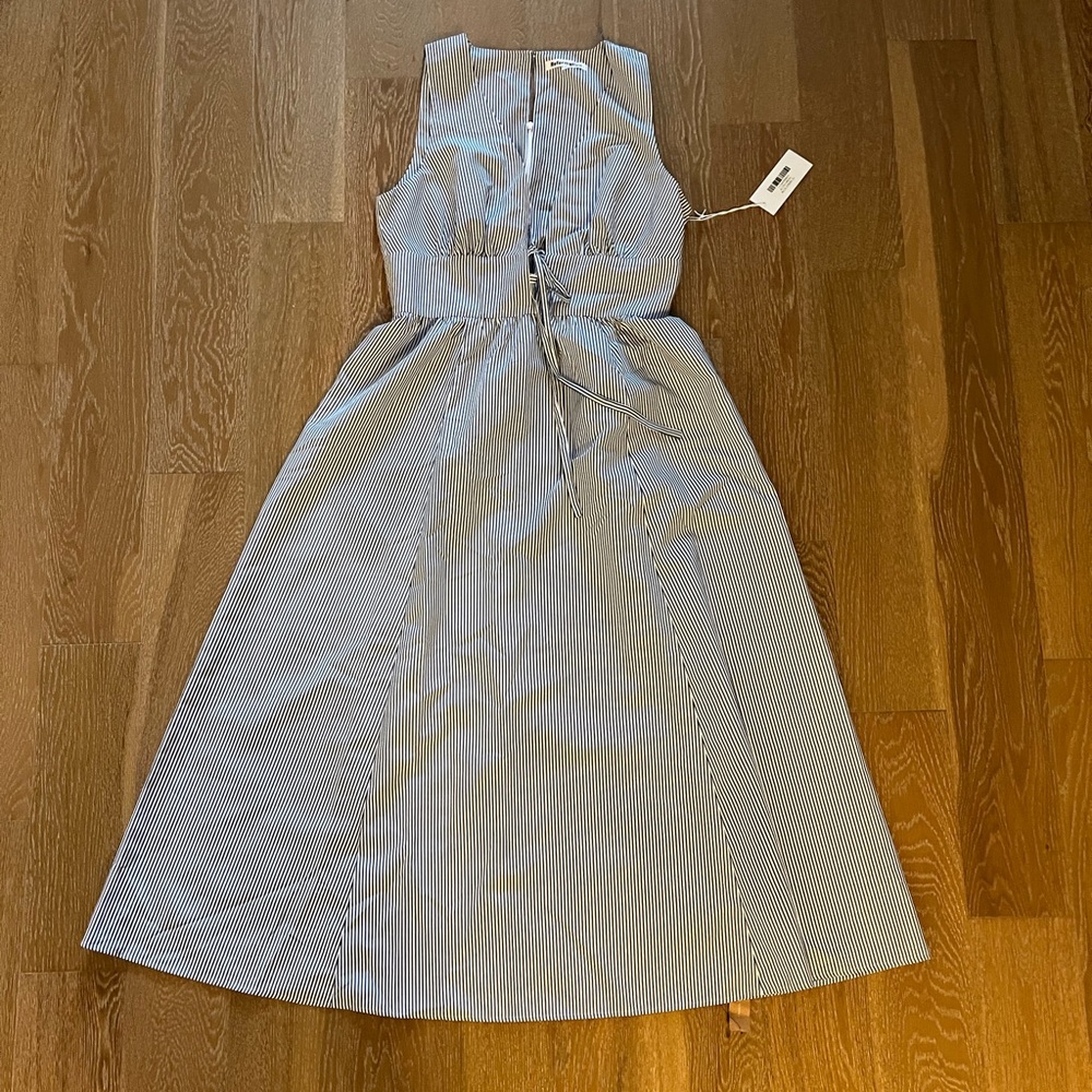 Reformation Alvin Navy and White Striped Maxi Dress - Picture 2 of 6